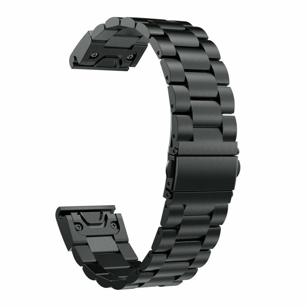 Garmin Fenix 5 / 6 stalen band (zwart)