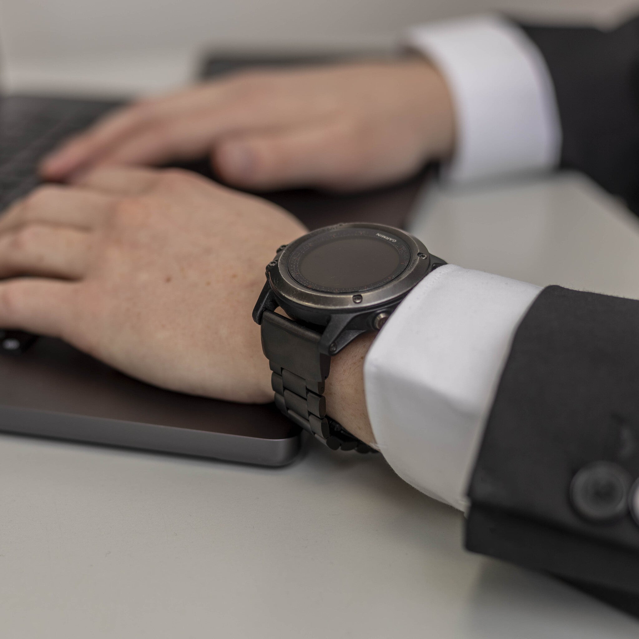 Bandz Amazfit T-Rex Ultra 2 stalen band 'Classic' (zwart)