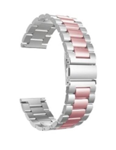 Huawei Watch GT 5 - 41mm stalen band zilver/roze