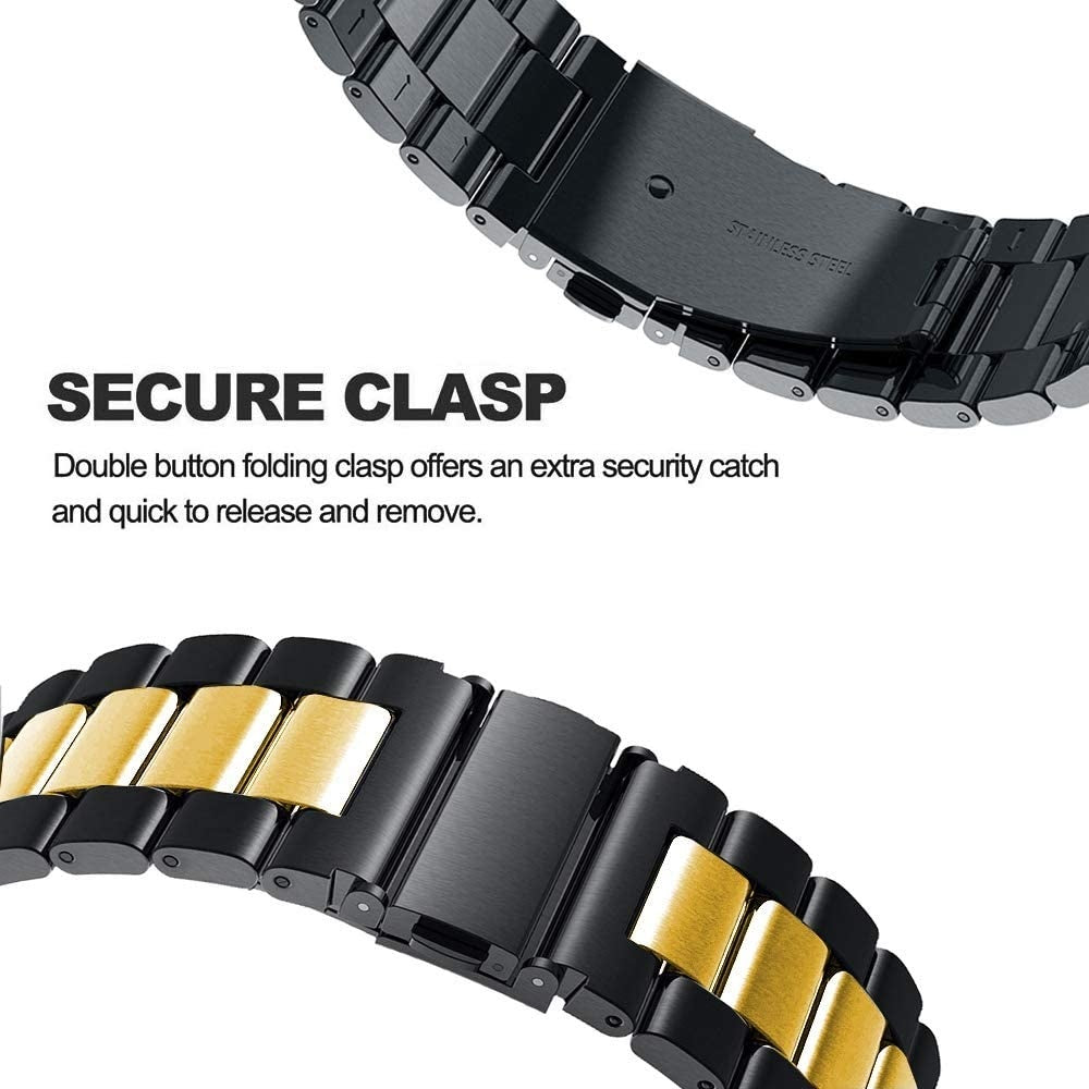 Amazfit Balance 2 stalen band (zwart/goud)