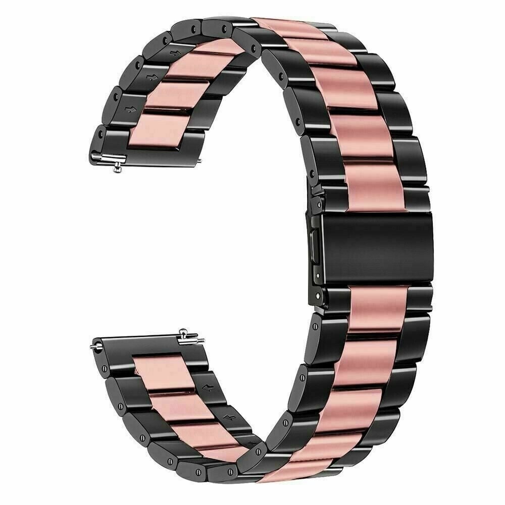 Huawei Watch GT 5 - 41mm stalen band zwart/roze