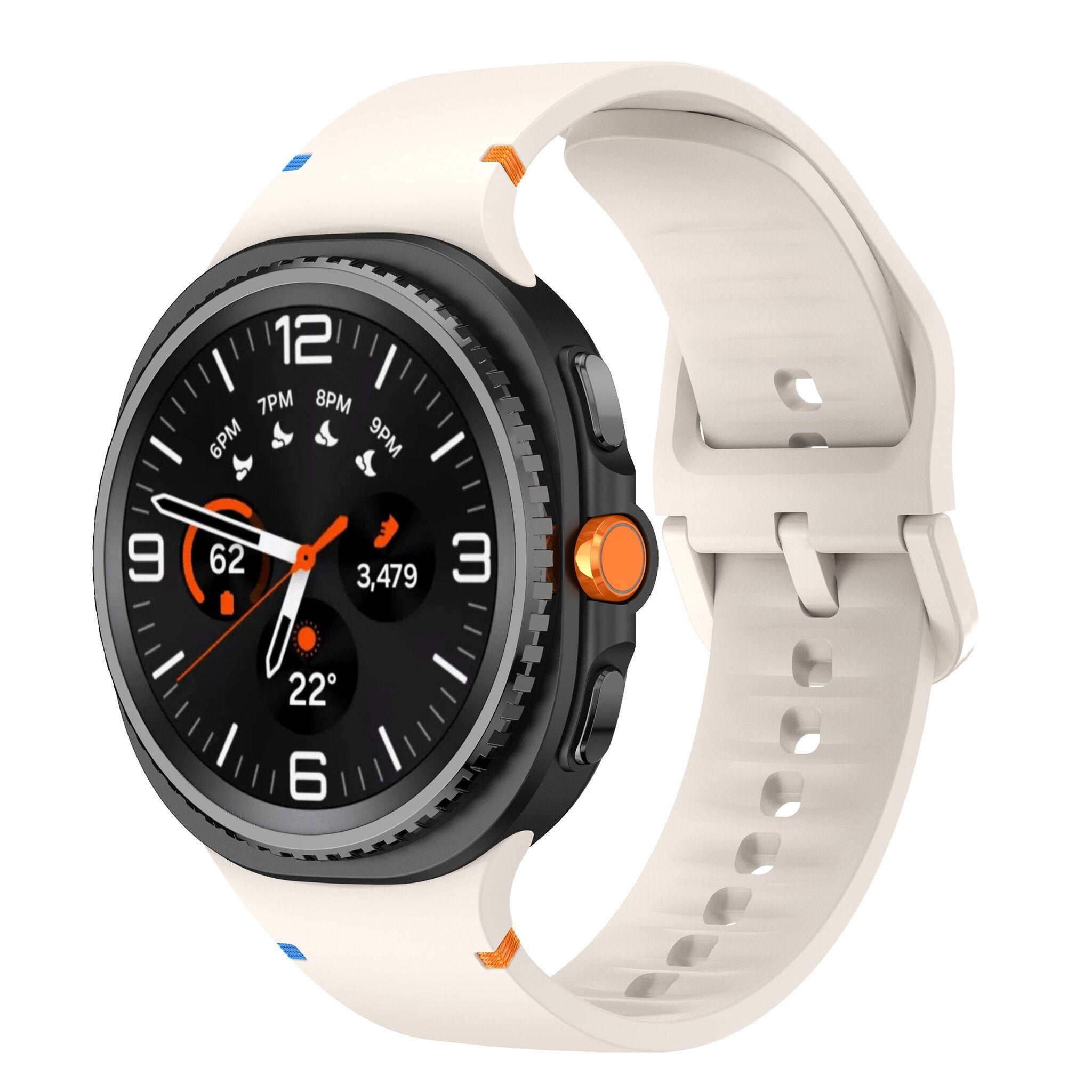 Samsung Galaxy Watch 8 - 44mm Silicone Strap (Starlight)