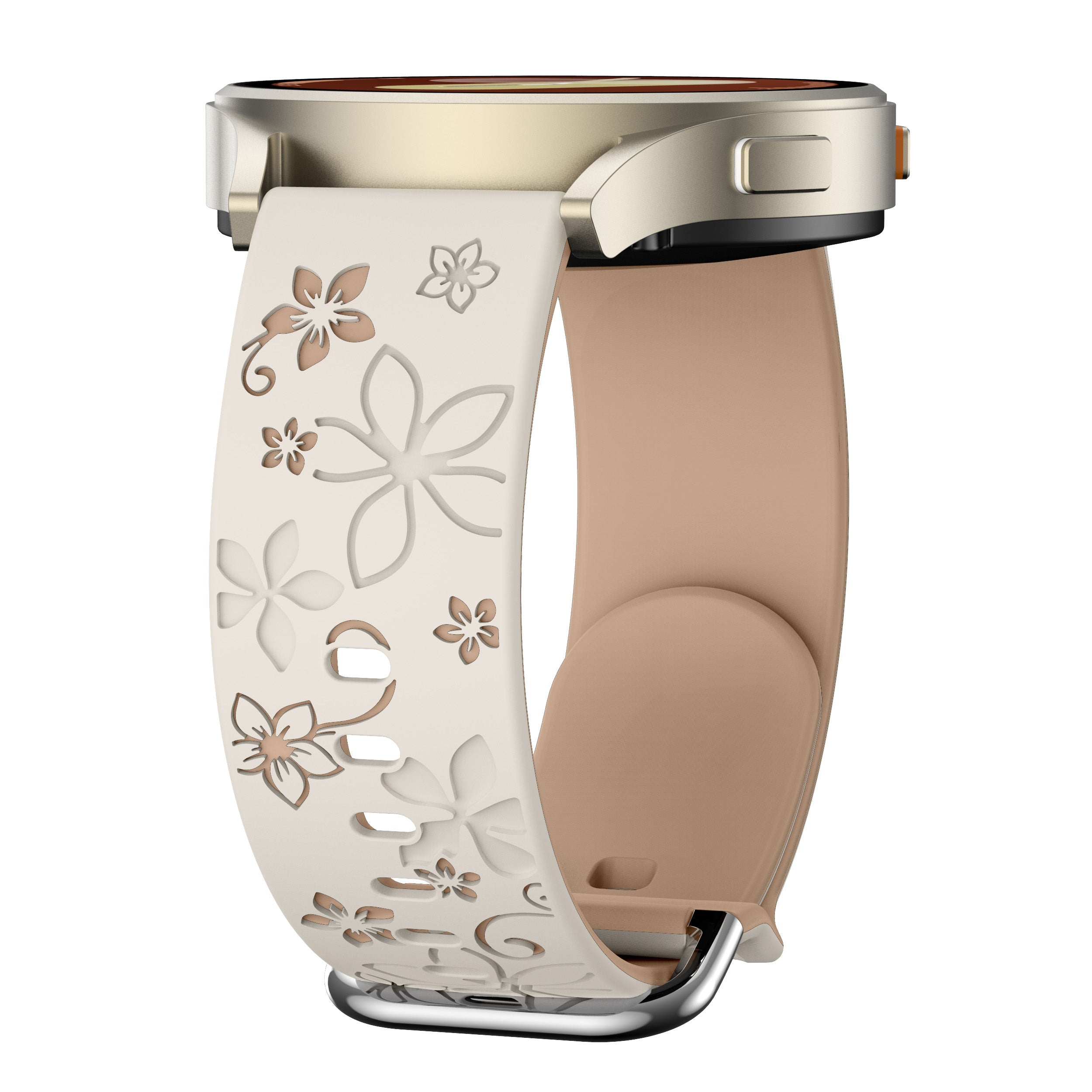 Amazfit GTS 4 Flower Silicone Strap (Starlight/Beige)