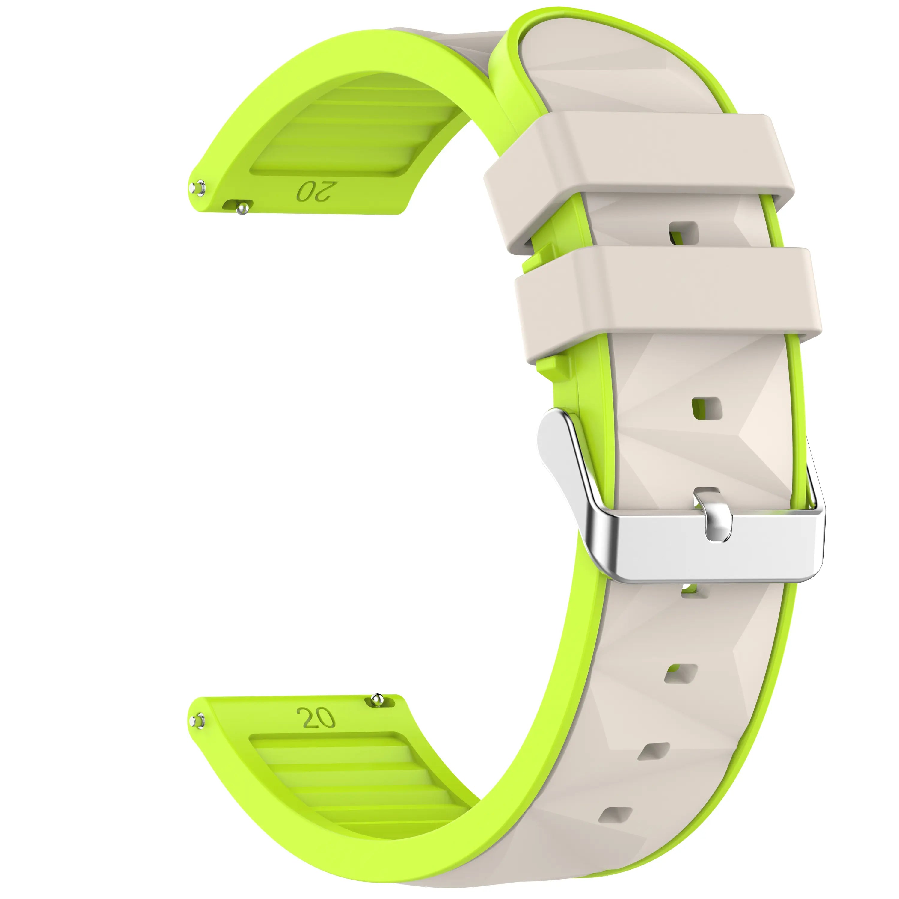Amazfit Active 3 Premium Diamond Sport Strap (Starlight/Lime)