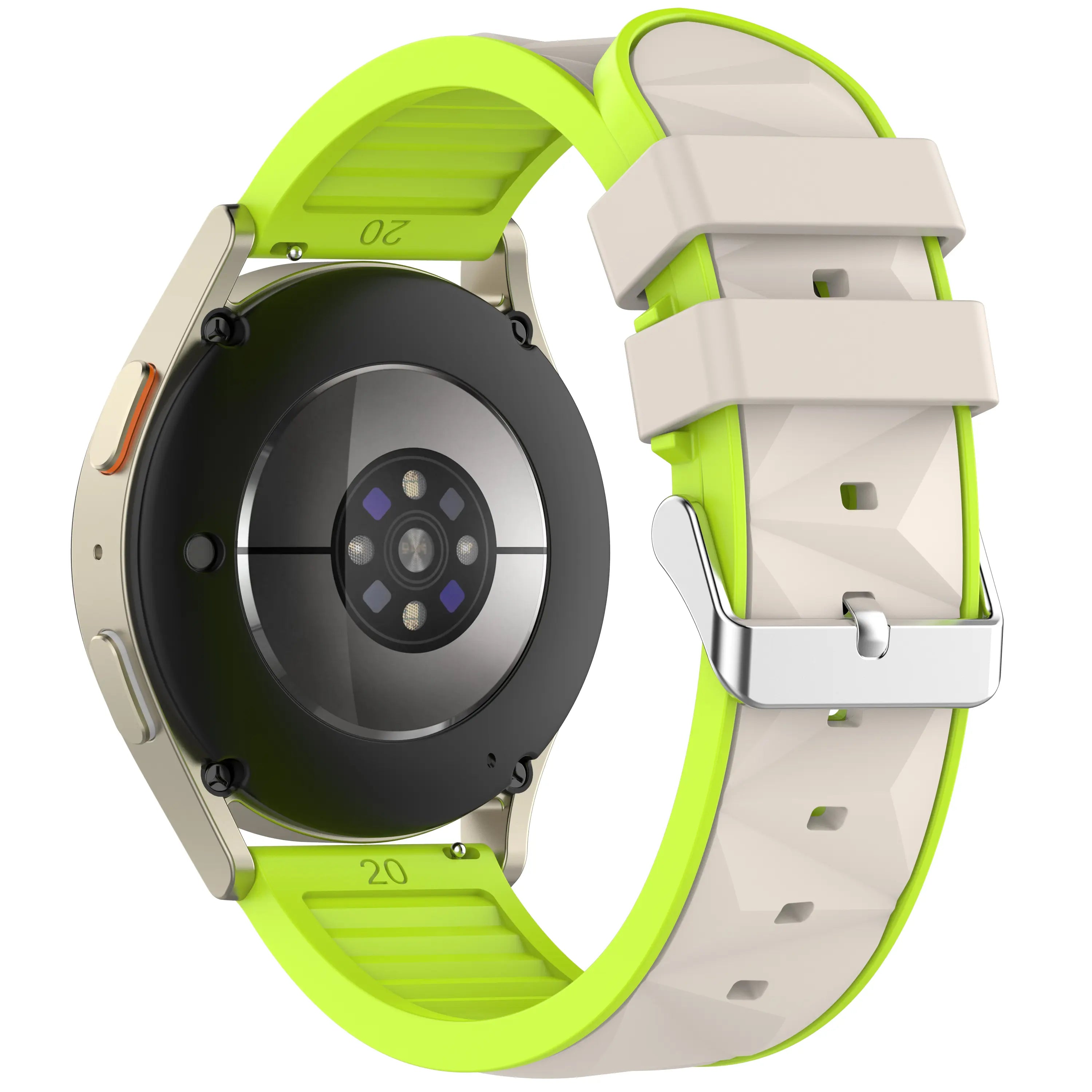Amazfit Active 3 Premium Diamond Sport Strap (Starlight/Lime)