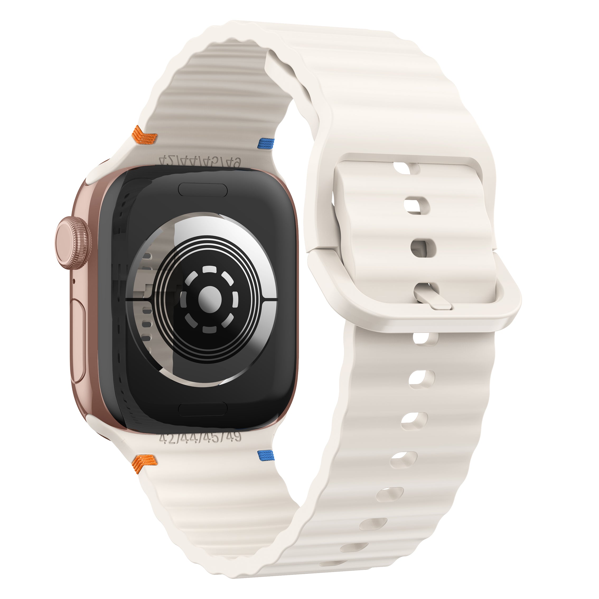 Apple Watch Wave siliconen bandje (sterrenlicht)