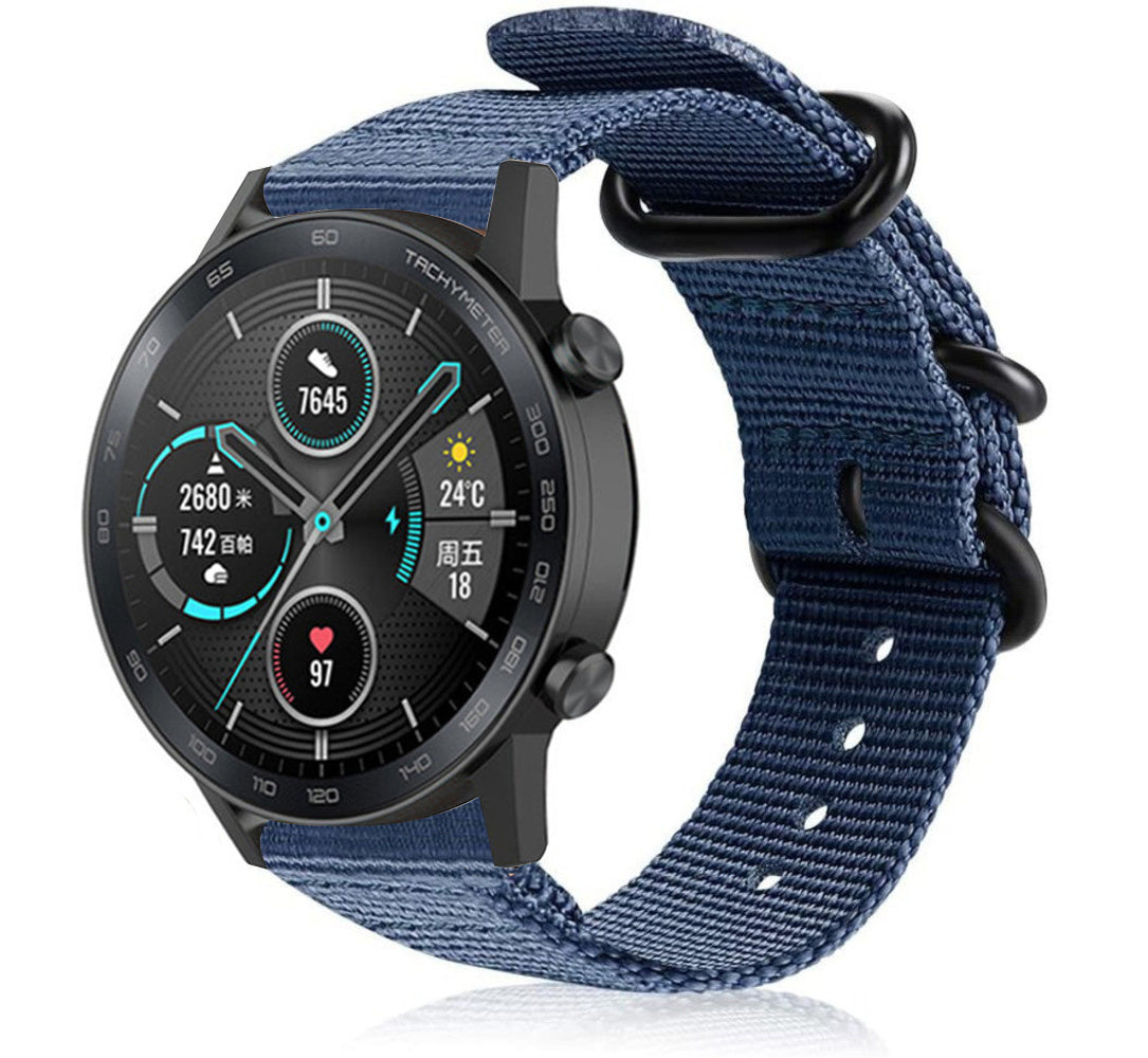 Honor Magic Watch 2 nylon gesp band (blauw)