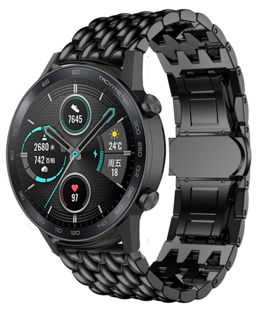 Honor Magic Watch 2 stalen draak band (zwart)