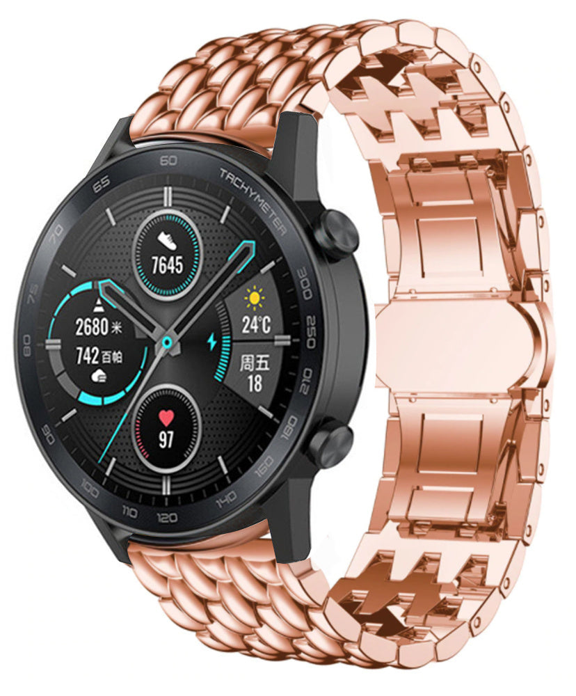 Honor Magic Watch 2 stalen draak band (rosé goud)