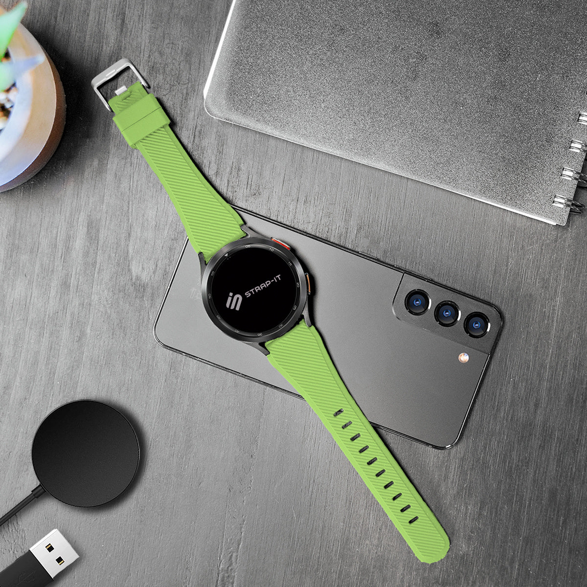 Amazfit Bip U (Pro) twill siliconen bandje (lichtgroen)