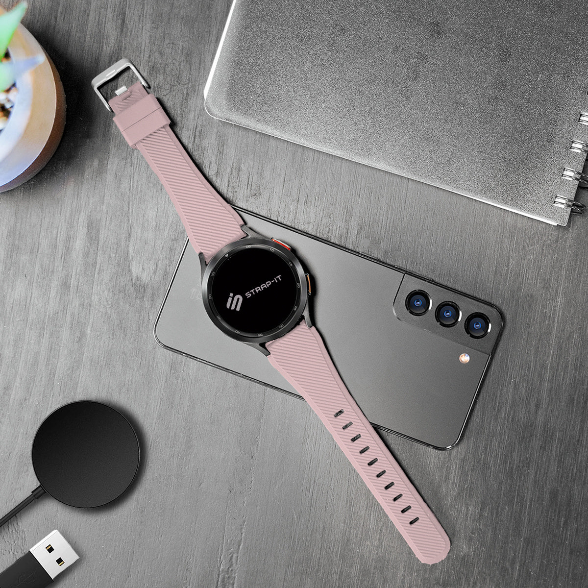 Fossil Gen 4 Explorist (HR) siliconen bandje (roze)