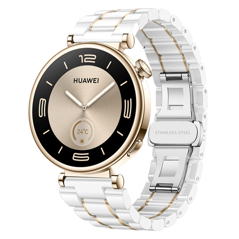Huawei Watch GT 6 - 41mm keramiek bandje (wit/goud)