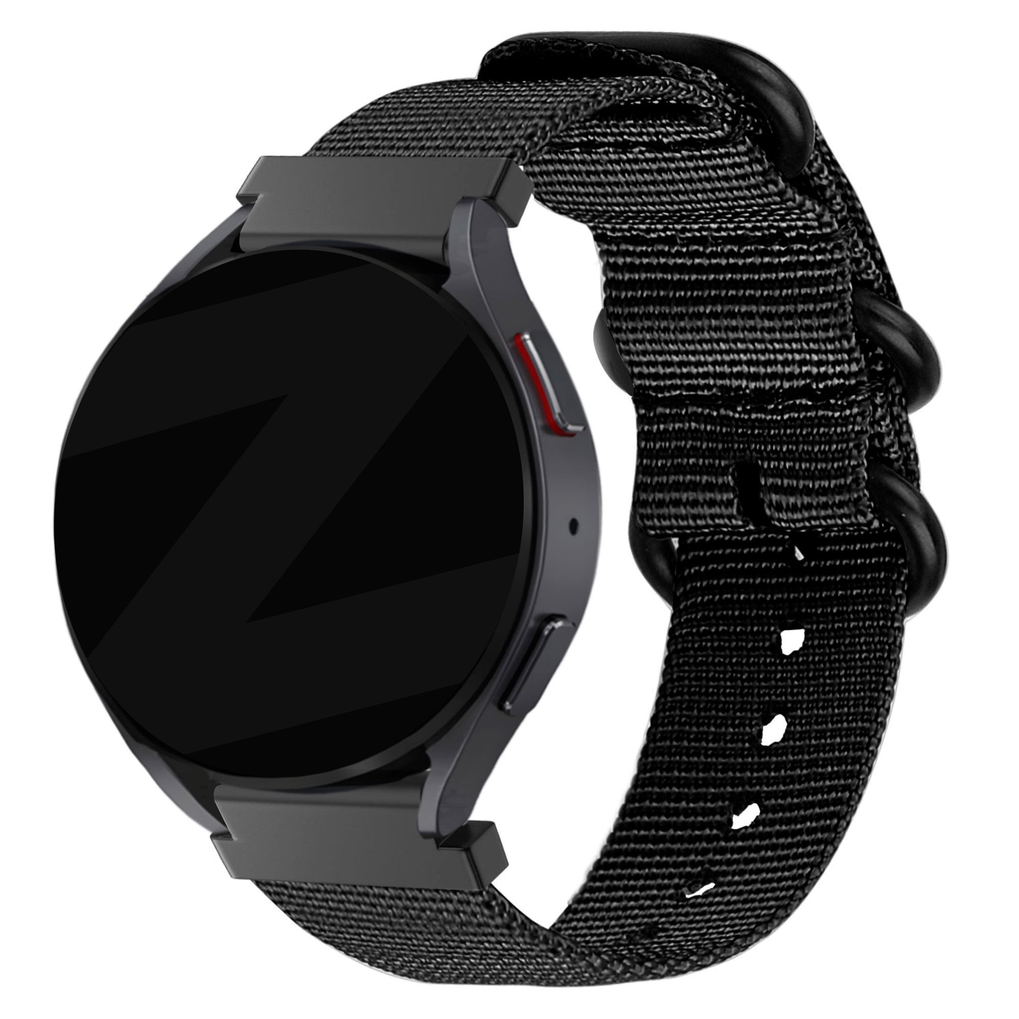 Bandz OnePlus Watch Lite nylon band met gesp (zwart)