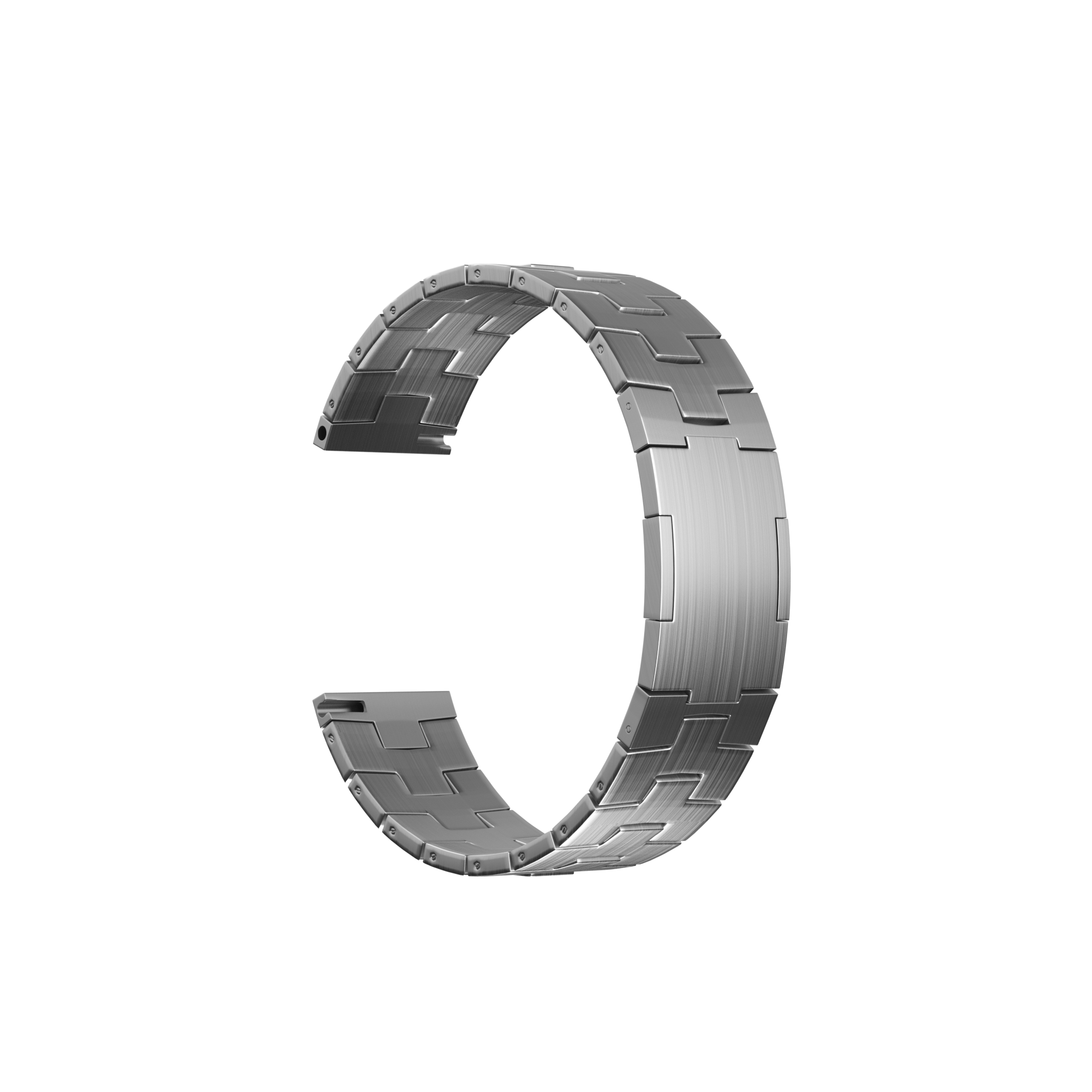 Suunto Vertical titanium grain band (platte sluiting) (zilver)