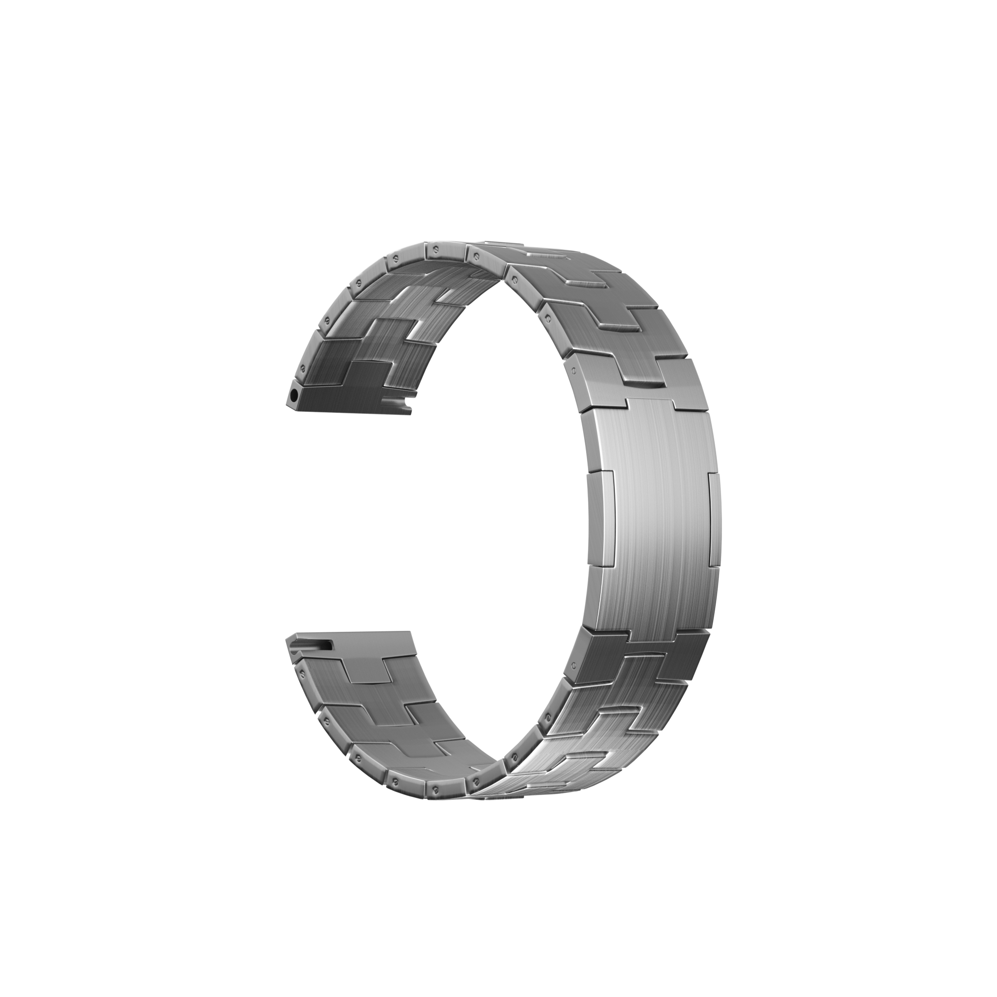 Suunto 9 Peak Pro titanium grain band (platte sluiting) (zilver)