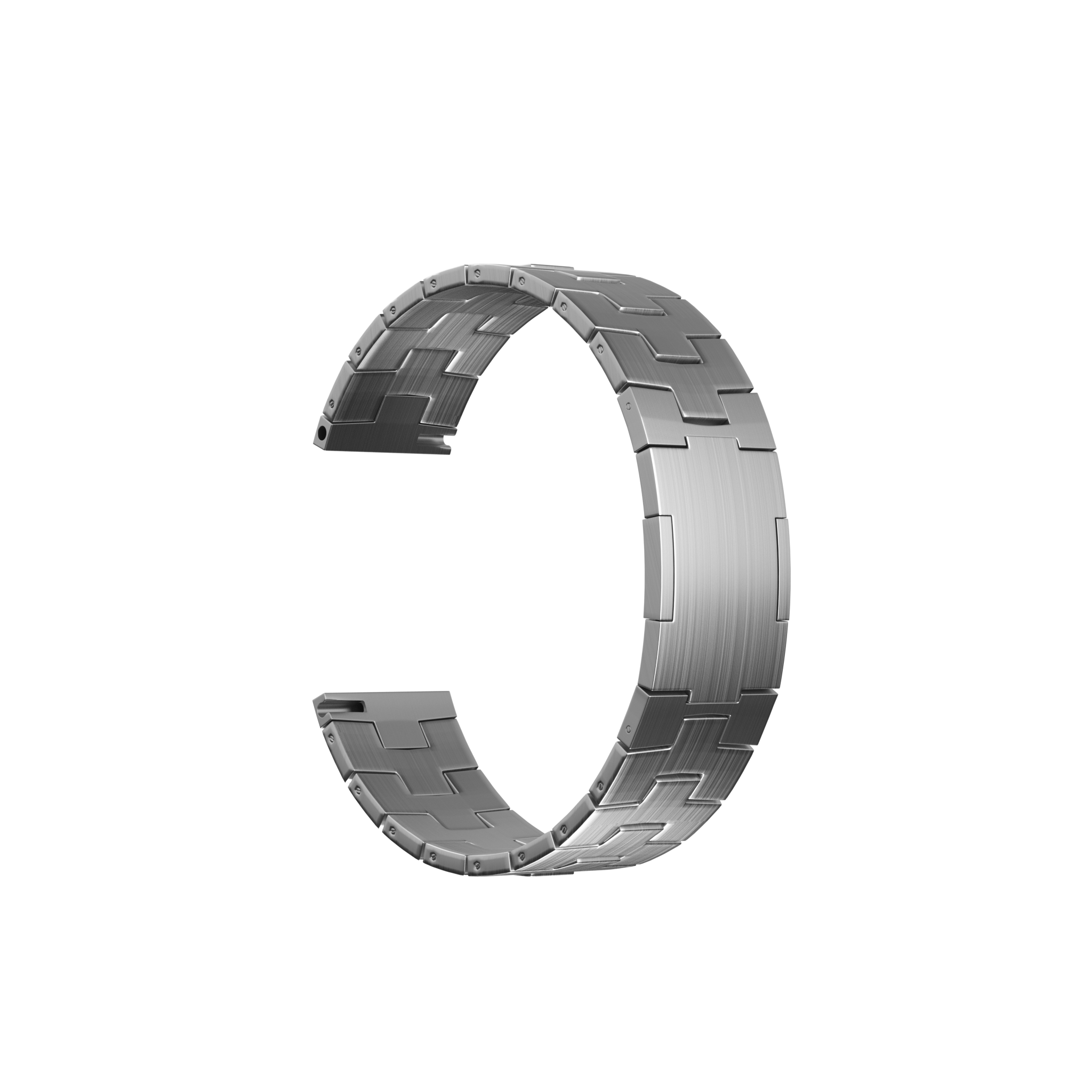 Amazfit Balance titanium grain band (platte sluiting) (zilver)