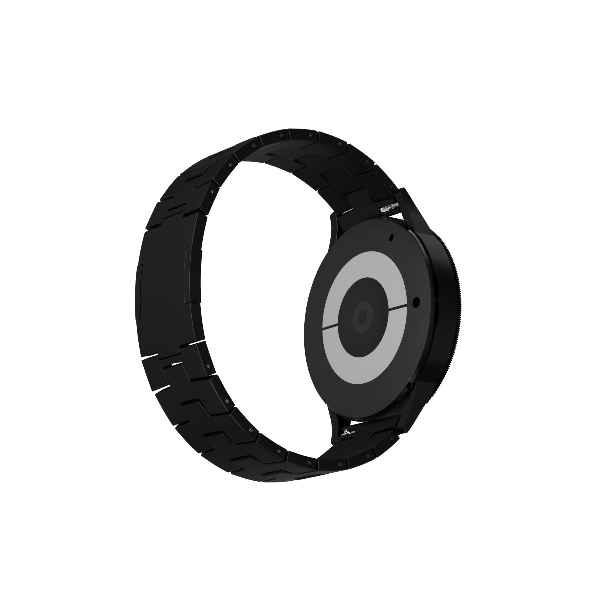 Suunto Run titanium grain band (platte sluiting) (zwart)