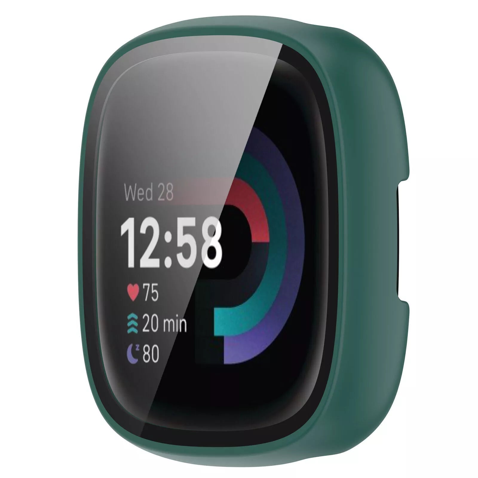 Fitbit Versa 4 / Sense 2 hard case met glas (groen)