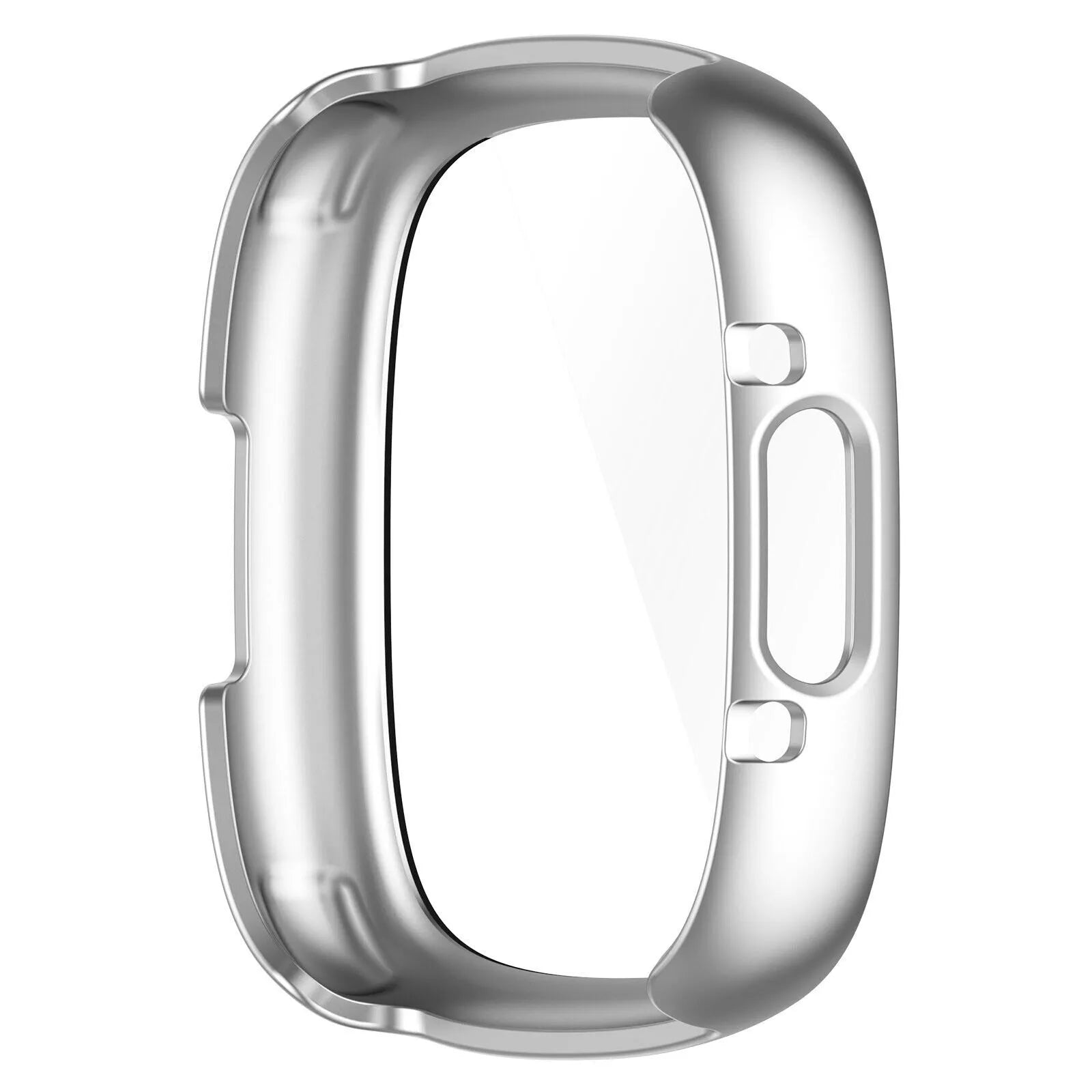 Fitbit Versa 4 / Sense 2 hard case met glas (zilver)