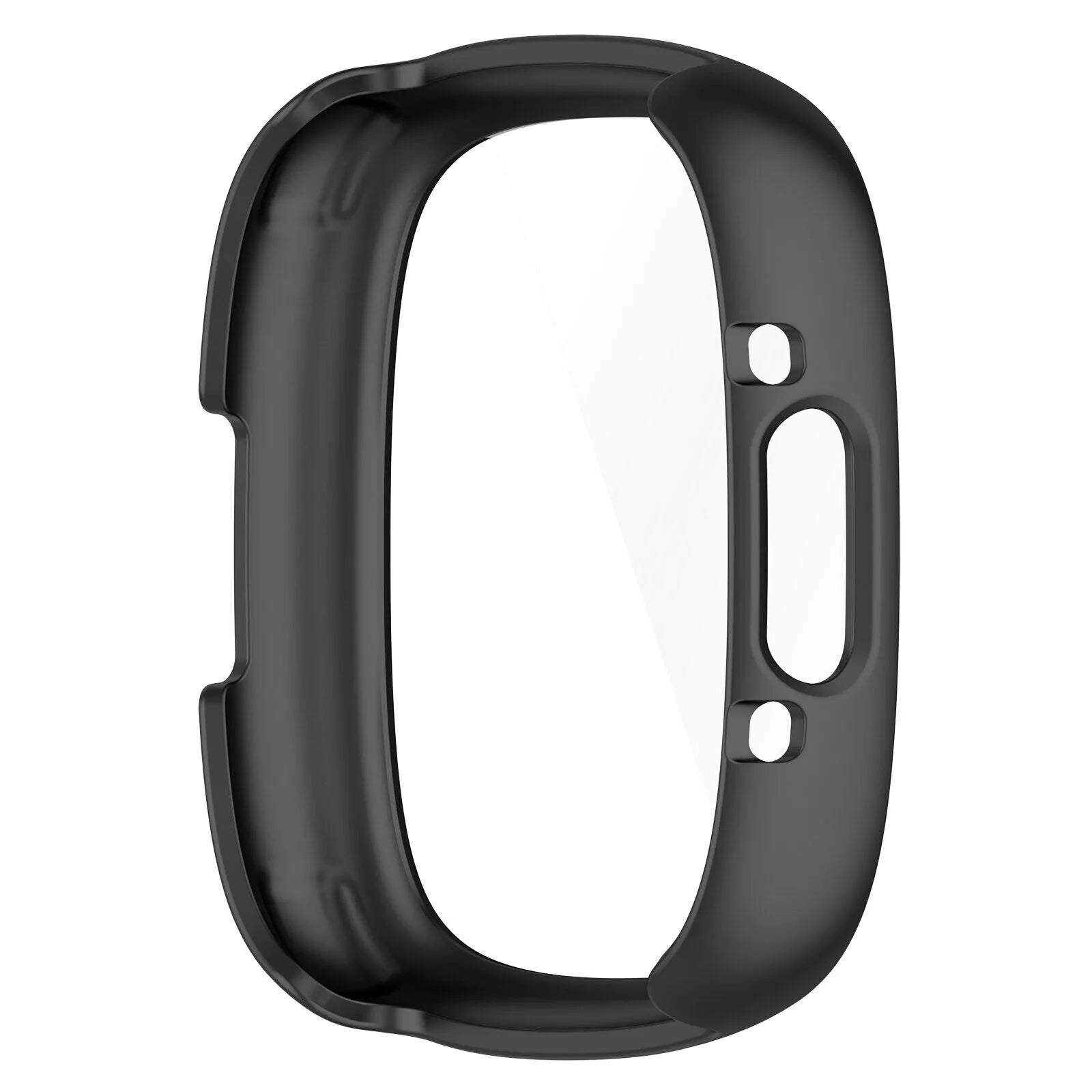 Fitbit Versa 4 / Sense 2 hard case met glas (zwart)