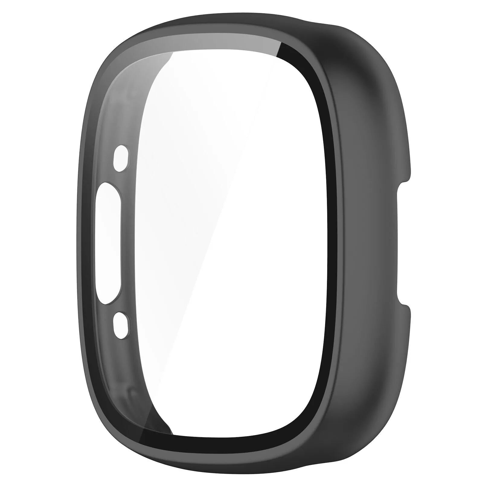 Fitbit Versa 4 / Sense 2 hard case met glas (zwart)