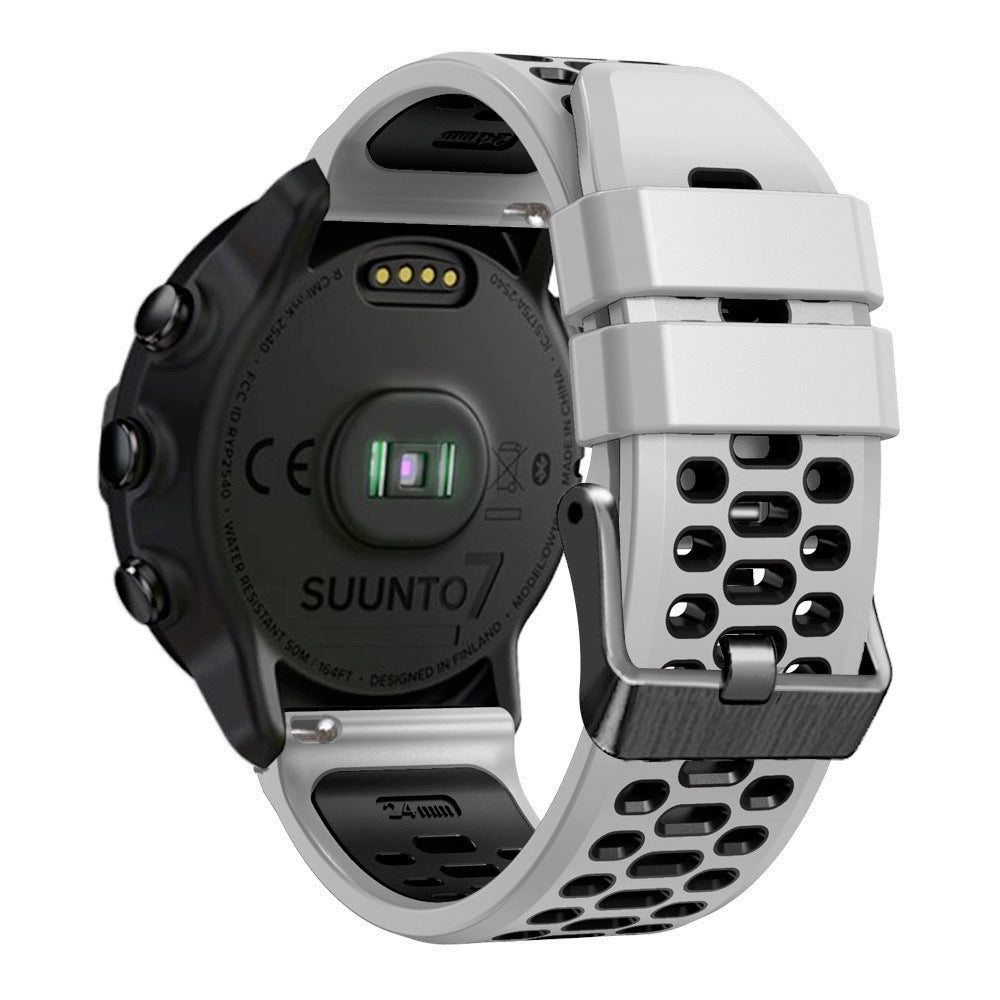 Coros Nomad sport gesp bandje (wit/zwart)