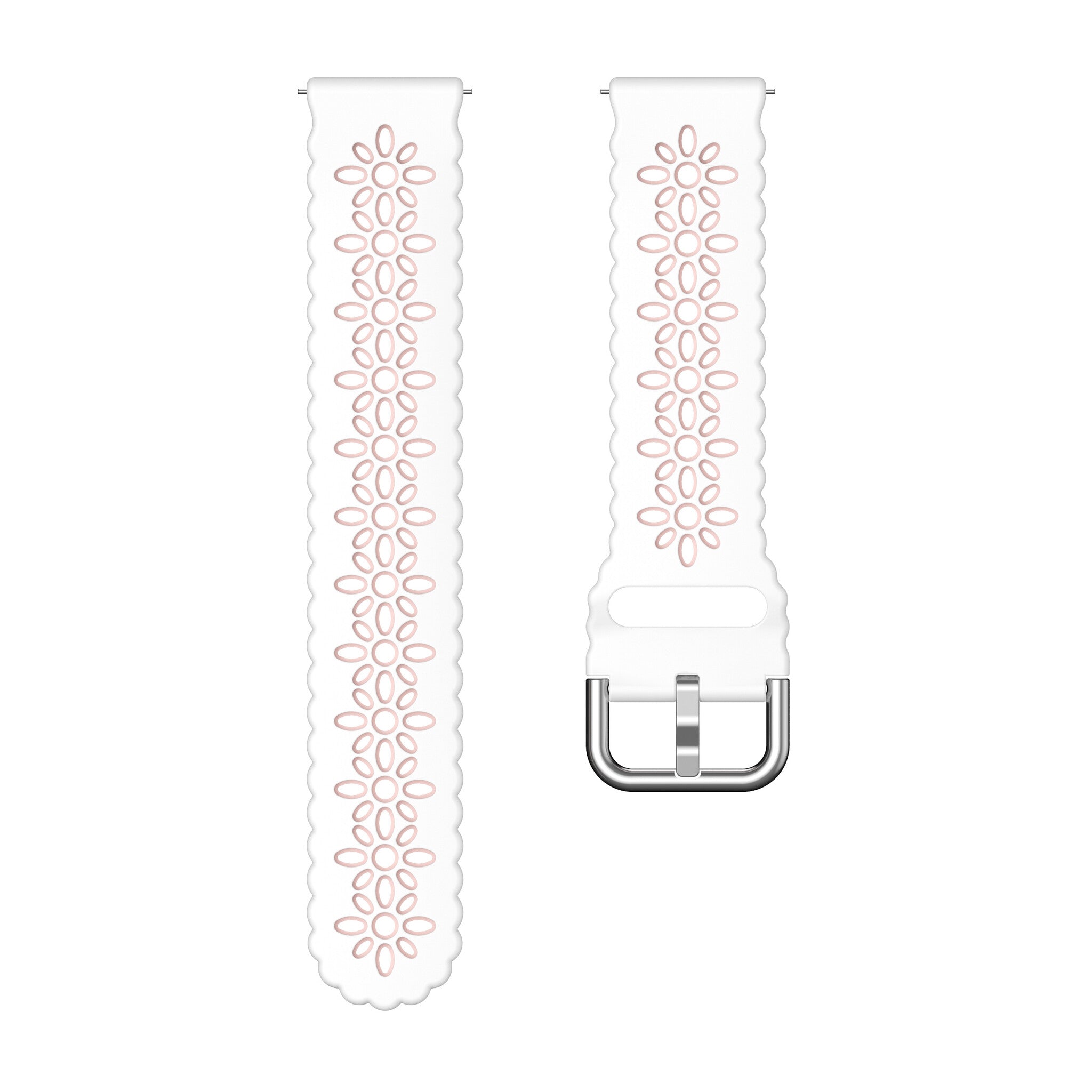 Withings ScanWatch Nova Patterned Silicone Strap (lWhite/Pink)
