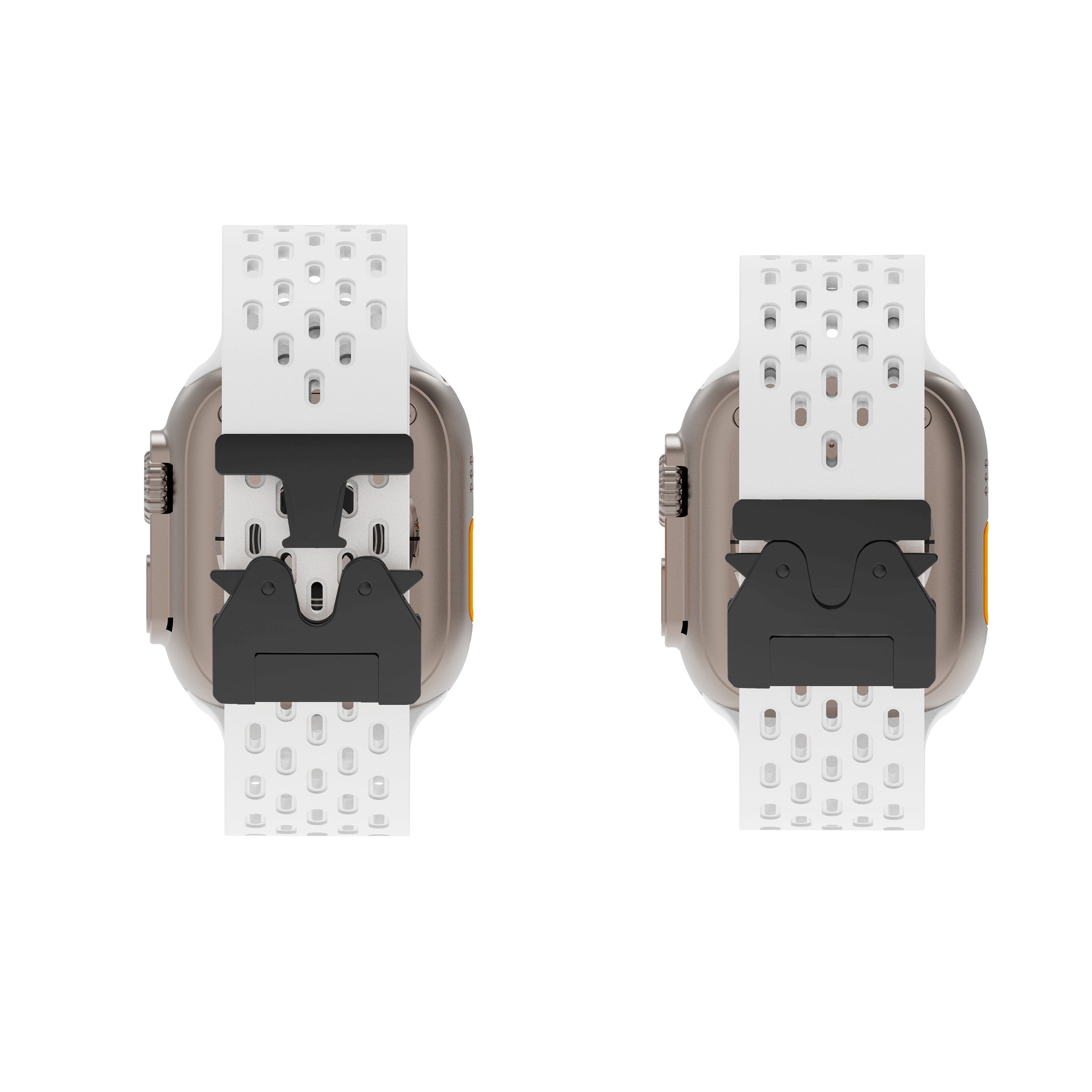 Apple Watch siliconen air bandje met P-Buckle (wit)