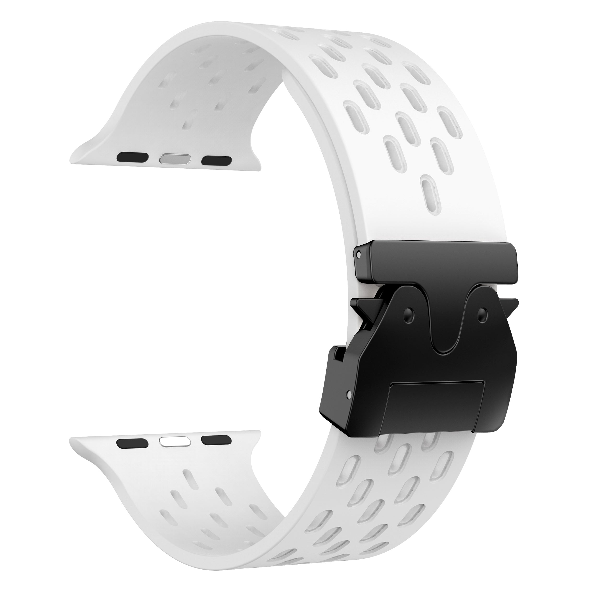 Apple Watch siliconen air bandje met P-Buckle (wit)