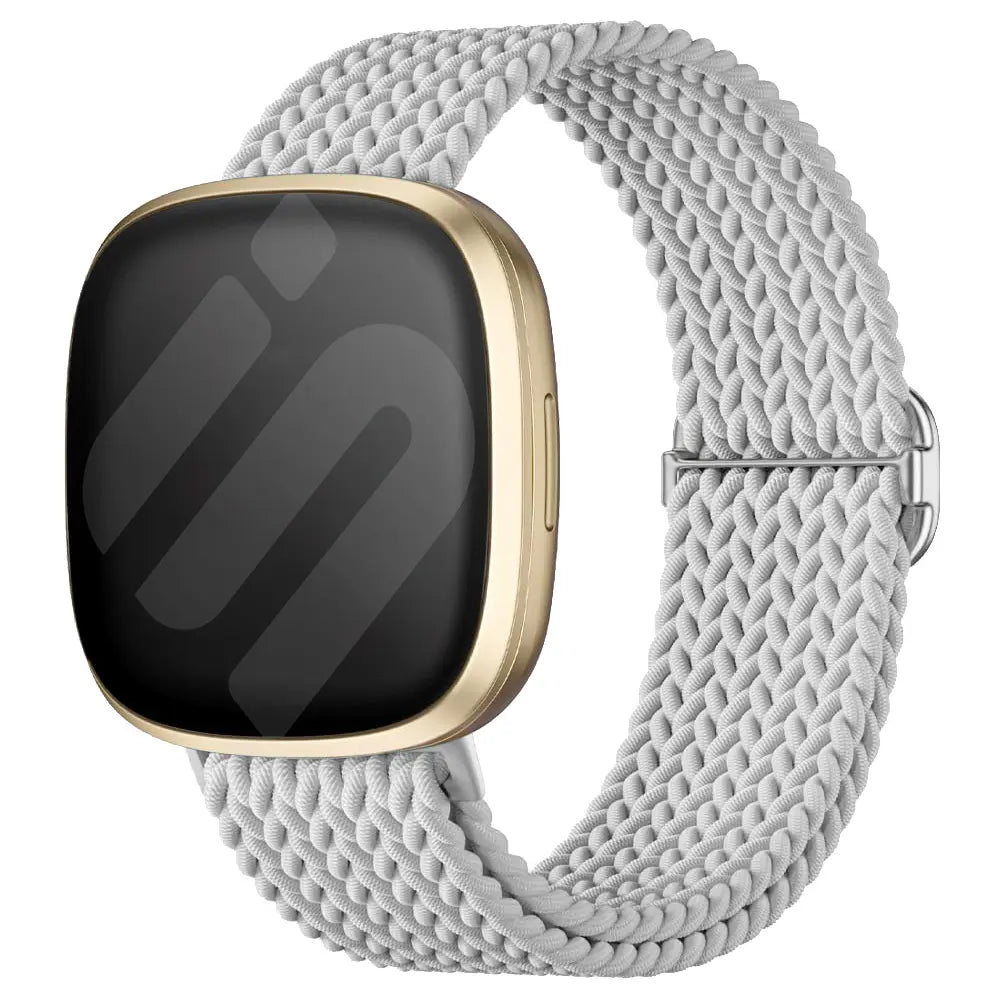 Fitbit Sense 2 verstelbaar geweven bandje (lichtgrijs)