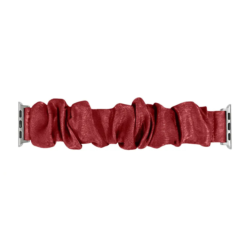 Nylon Scrunchie Strap, wine red