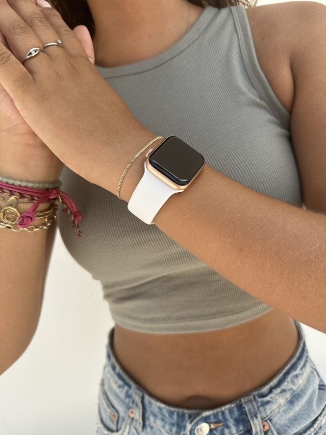 xoxo Wildhearts Apple Watch siliconen bandje (wit)