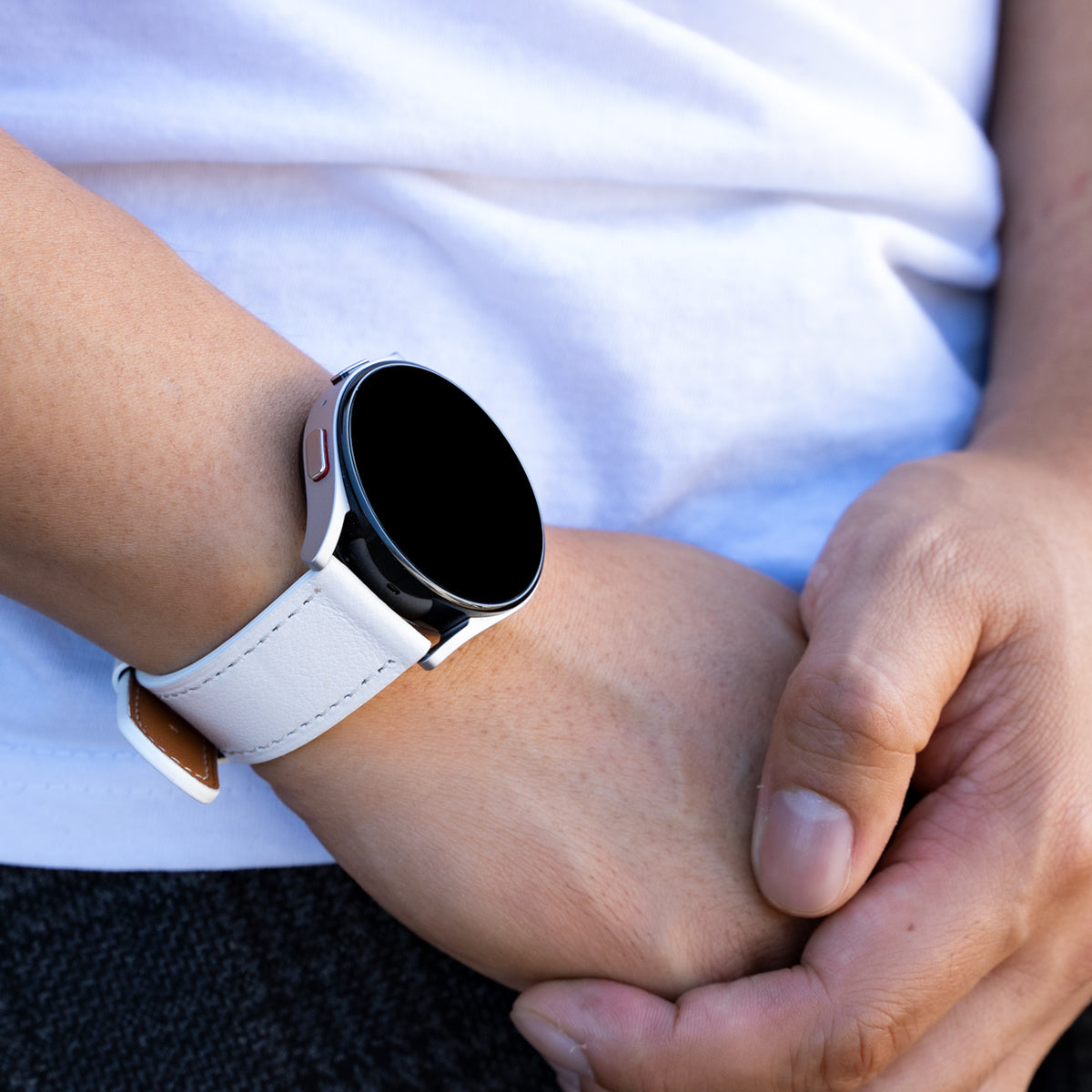 Amazfit Bip 3 (Pro) Modern Leather Strap (White)