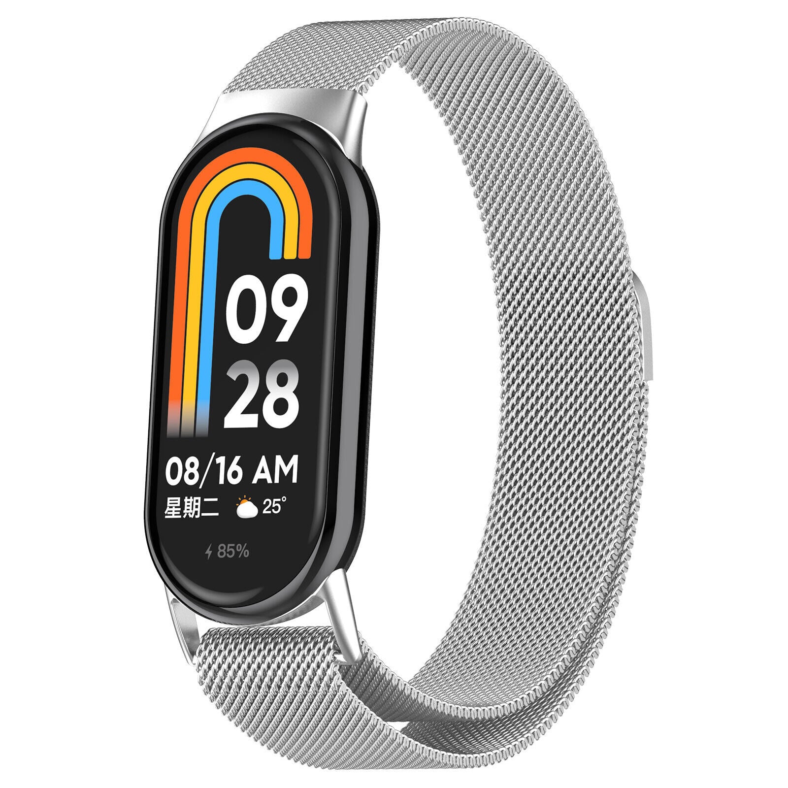 Xiaomi Smart Band 10 Milanese band (zilver)