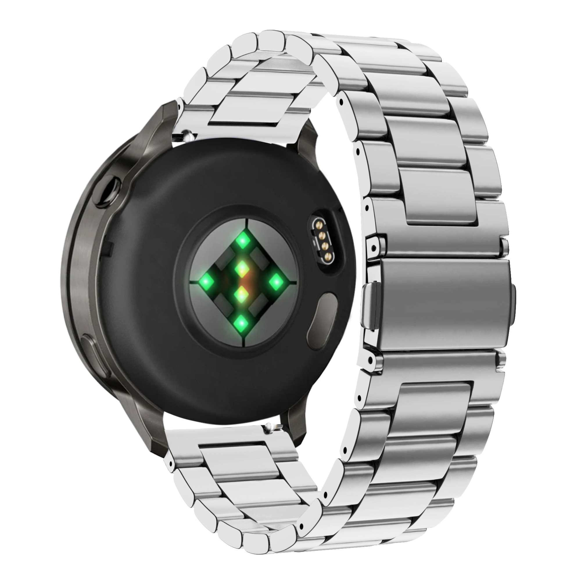 Bandz Garmin Vivomove 3s stalen band 'Classic' (zilver)