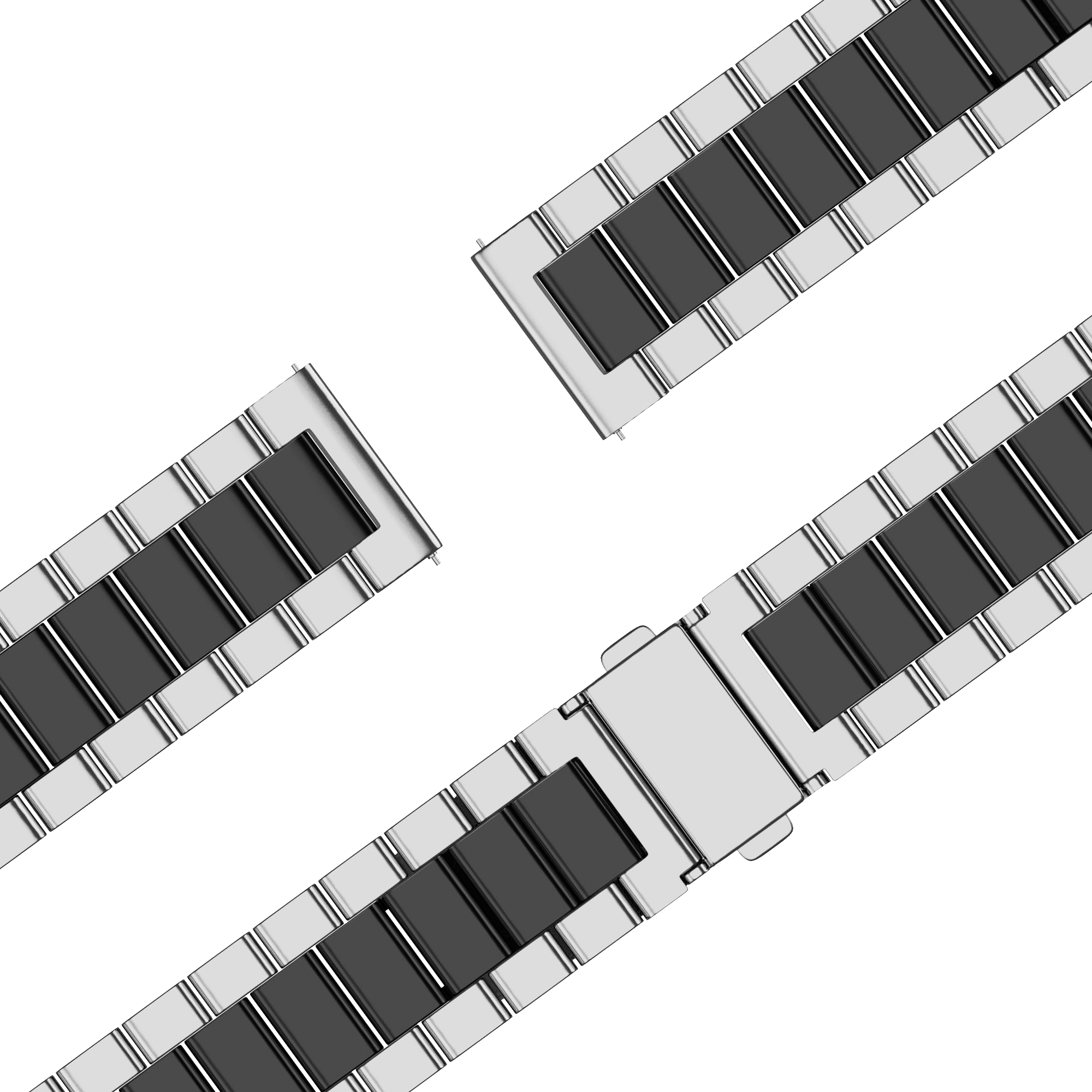 Bandz Garmin Forerunner 165 Steel Strap 'Classic' (Silver/Black)