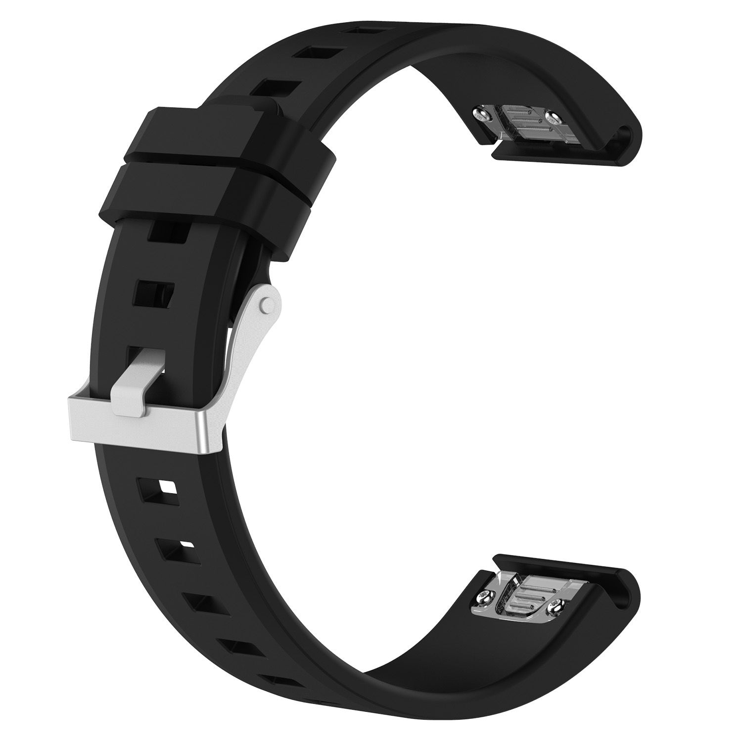 Garmin Fenix 7s Glossy Silicone Strap (Black)