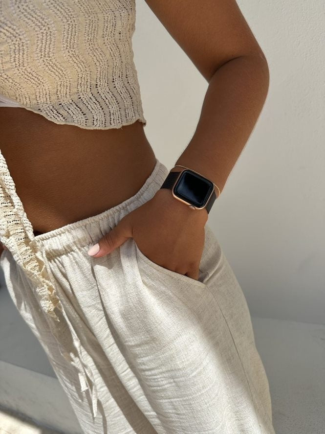 xoxo Wildhearts Apple Watch Milanese band (zwart)