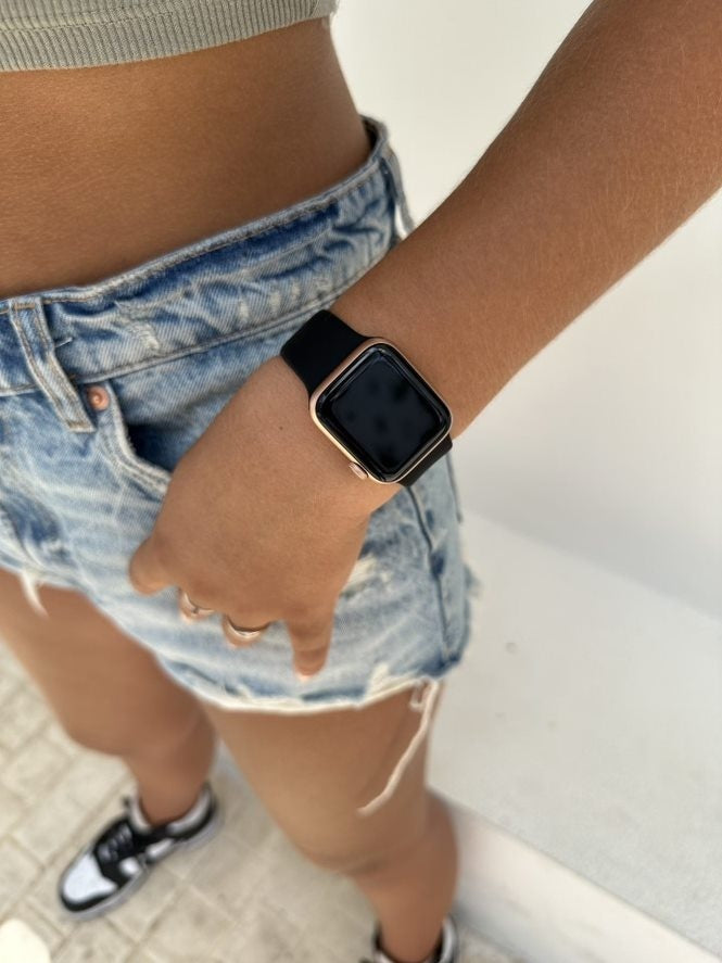 xoxo Wildhearts Apple Watch siliconen bandje (zwart)