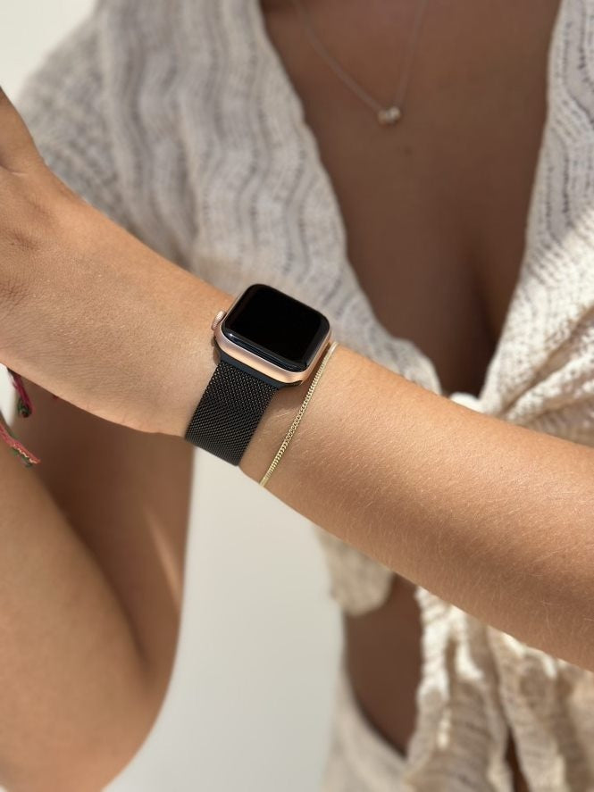 xoxo Wildhearts Apple Watch Milanese band (zwart)