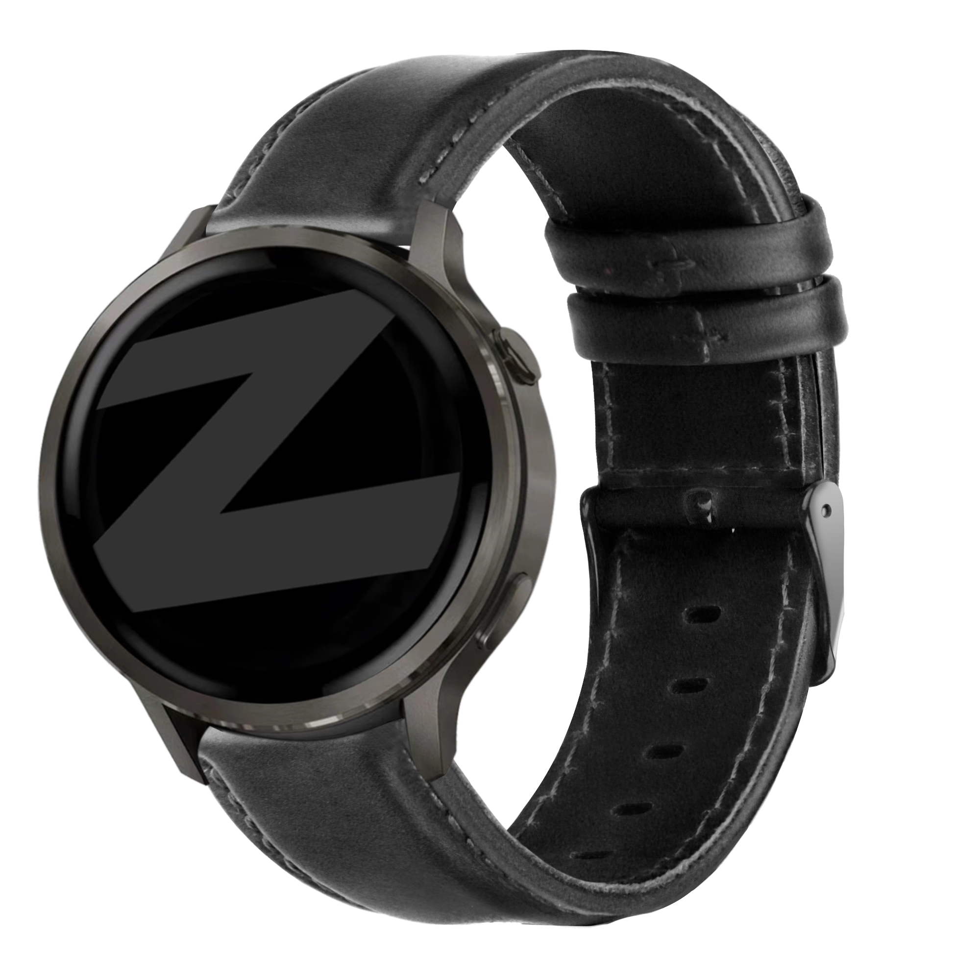 Bandz Garmin Approach S12 lederen band 'Classic' (zwart)