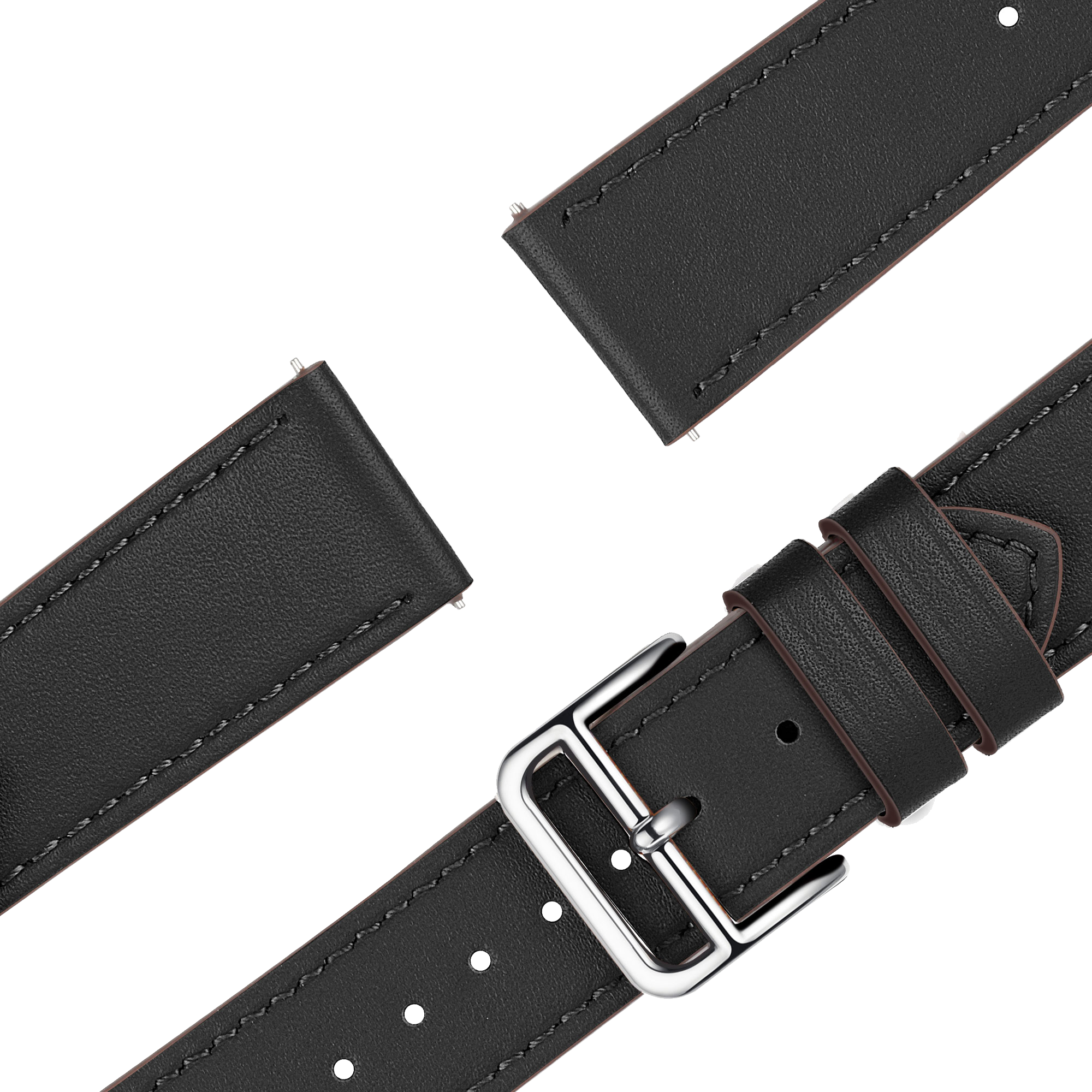 Bandz Garmin Forerunner 570 - 47mm Leather Strap 'Deluxe' (Black)