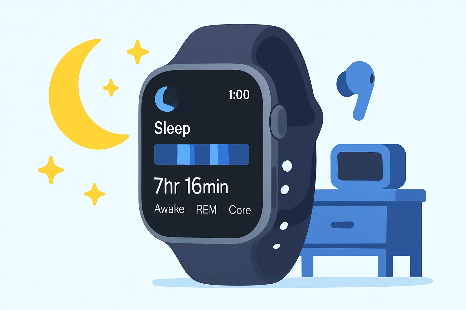 How does sleep tracking work on the Apple Watch?