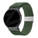 Bandz Coros Apex 46mm gevlochten nylon band (olijfgroen)