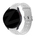 Bandz Withings ScanWatch Nova siliconen band met bloemenpatroon (wit)