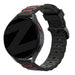 Bandz Samsung Galaxy Watch 3 45mm Striped Sport Strap (Black/Red)