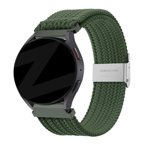 Bandz Garmin Venu 2 Woven Nylon Strap (Olive Green)