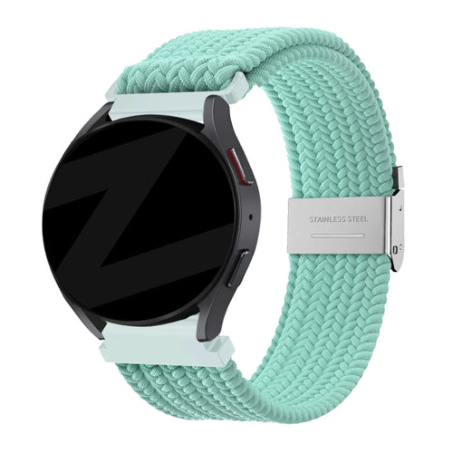 Bandz Pebble Round 2 - 20mm gevlochten nylon band (turquoise)