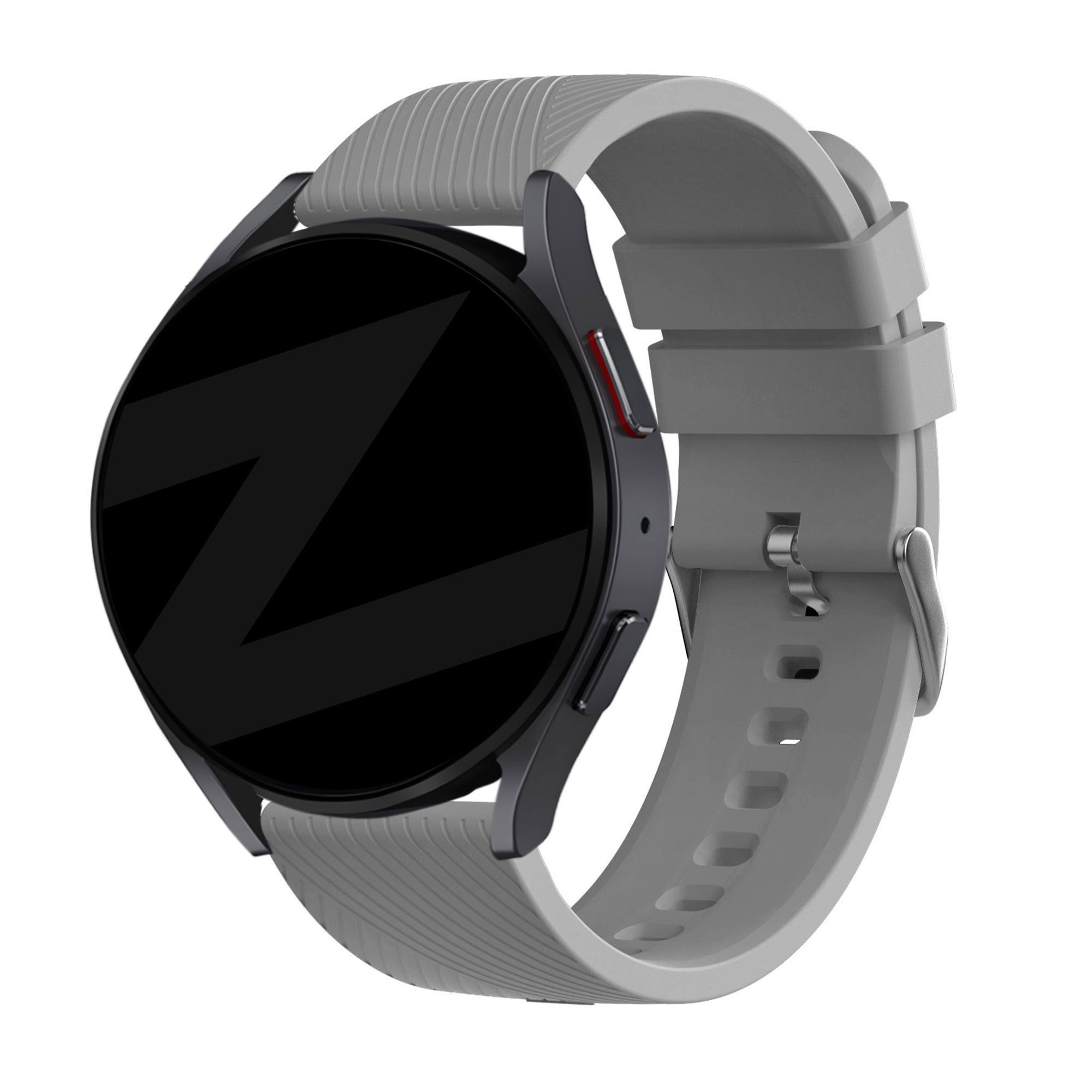 Bandz Huawei Watch 5 - 46mm siliconen band 'Deluxe' (grijs)
