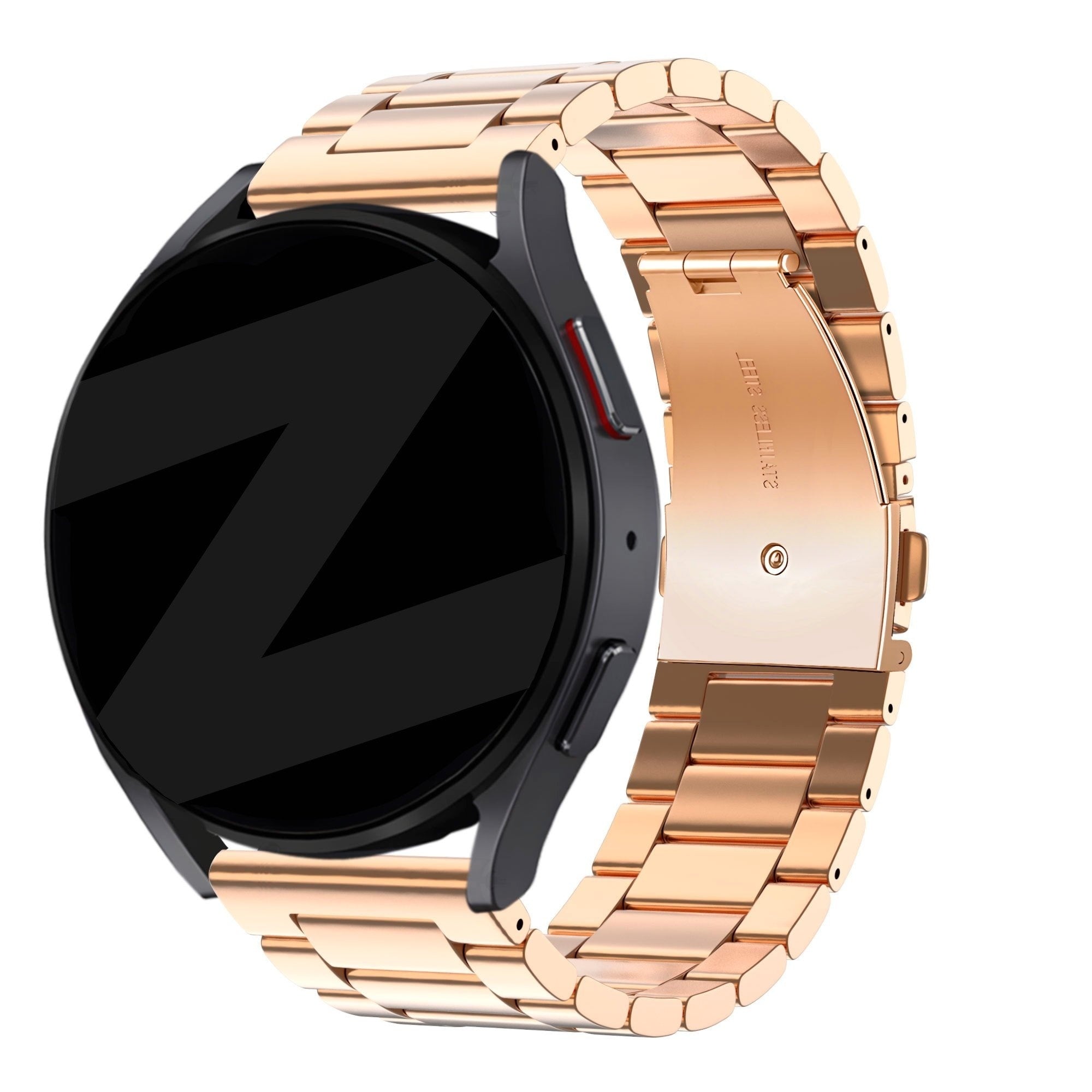Bandz Amazfit Active 2 stalen band 'Classic' (rosé  goud)